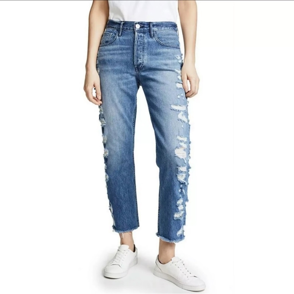 3X1 NYC Made Here Distressed Jeans Sz 25